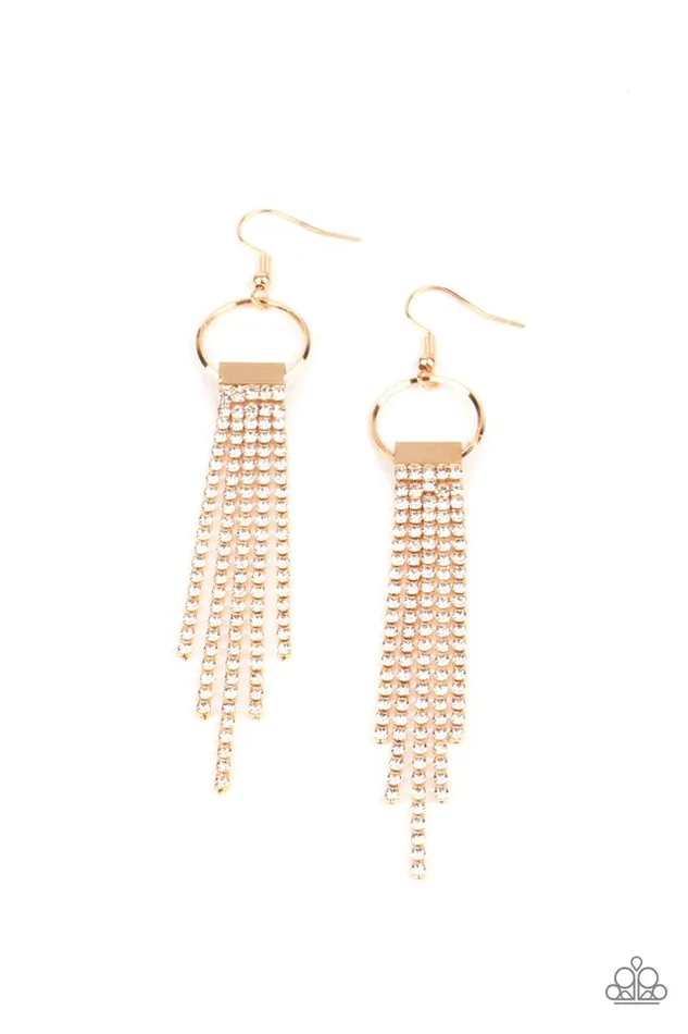 Paparazzi Jewelry Earrings Paparazzi Earring Tapered Twinkle Gold Paparazzi Jewelry Earrings Paparazzi Earring Tapered Twinkle Gold