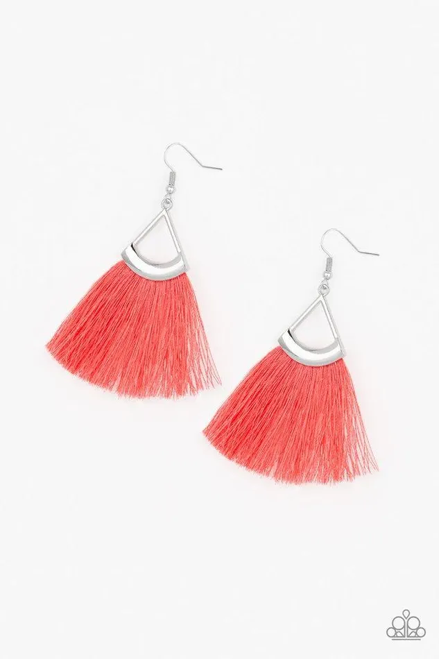 Paparazzi Jewelry Earrings Paparazzi Earring Tassel Tuesdays Orange
