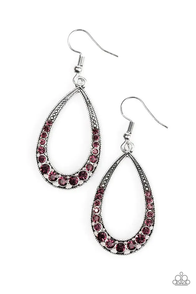 Paparazzi Jewelry Earrings Paparazzi Earring Twinkling Tempest Purple