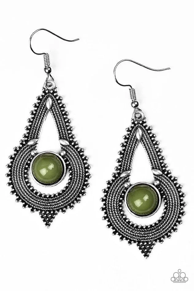 Paparazzi Jewelry Earrings Paparazzi Earring Zoomin Zumba Green