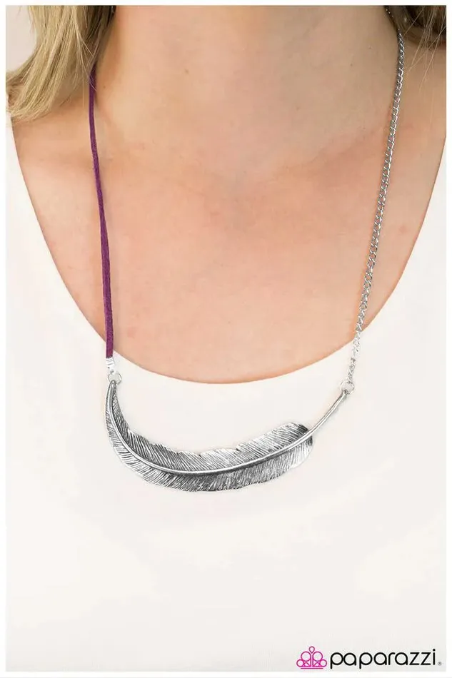 Paparazzi Jewelry Necklaces Paparazzi Necklace Airborne Purple