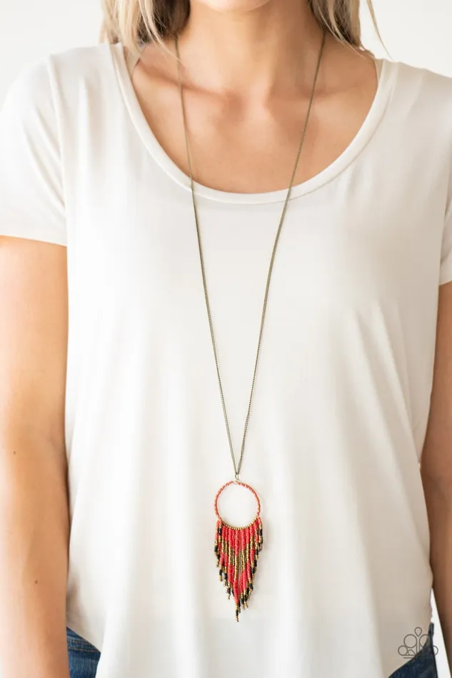 Paparazzi Jewelry Necklaces Paparazzi Necklace Badlands Beauty Red