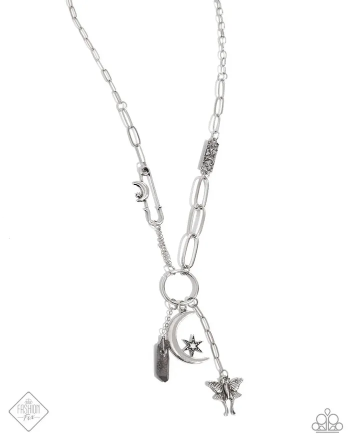 Paparazzi Jewelry Necklaces Paparazzi Necklace Celestial Confidence Silver Paparazzi Jewelry Necklaces Paparazzi Necklace Celestial Confidence Silver