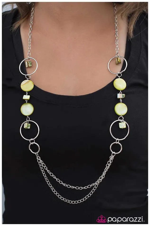 Paparazzi Jewelry Necklaces Paparazzi Necklace Chalk It Up Green