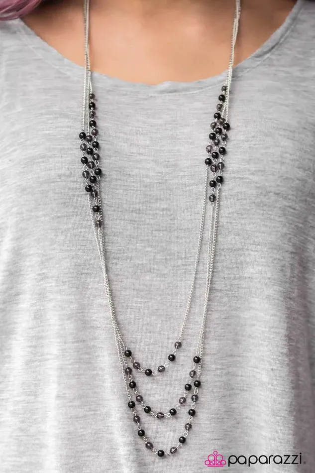 Paparazzi Jewelry Necklaces Paparazzi Necklace Color My World Black
