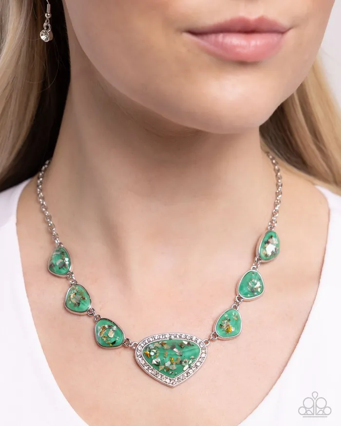 Paparazzi Jewelry Necklaces Paparazzi Necklace Discreet Dazzle Green