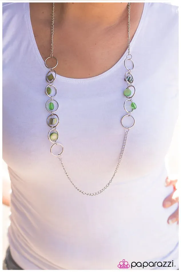 Paparazzi Jewelry Necklaces Paparazzi Necklace Dont Shell Yourself Short Green