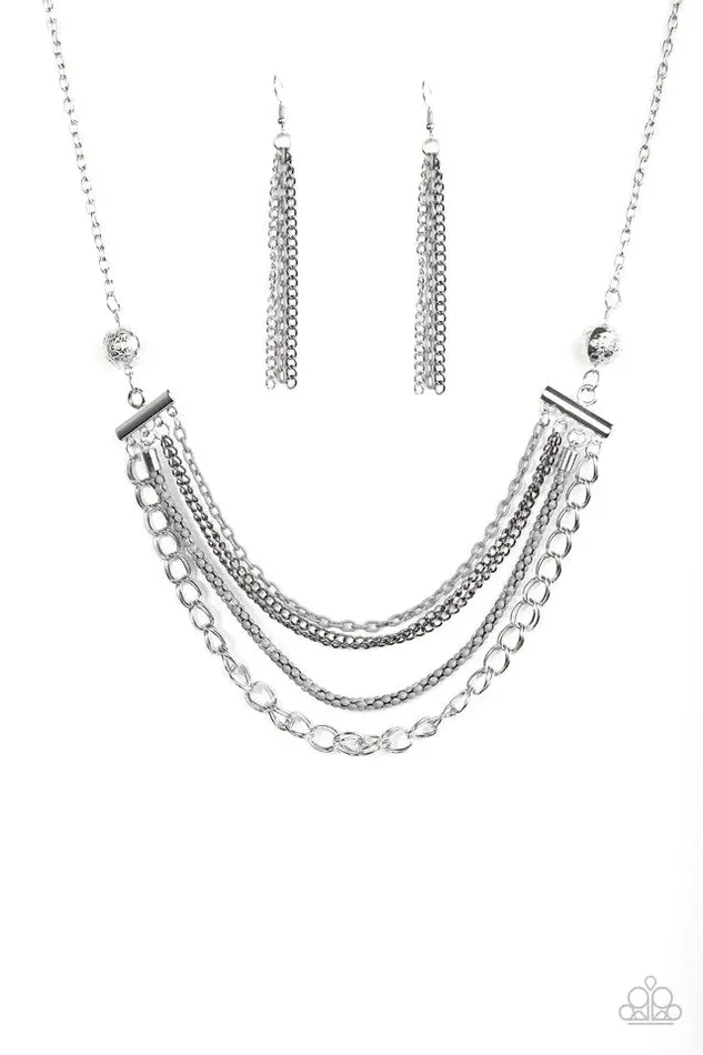 Paparazzi Jewelry Necklaces Paparazzi Necklace HighIntensity Silver