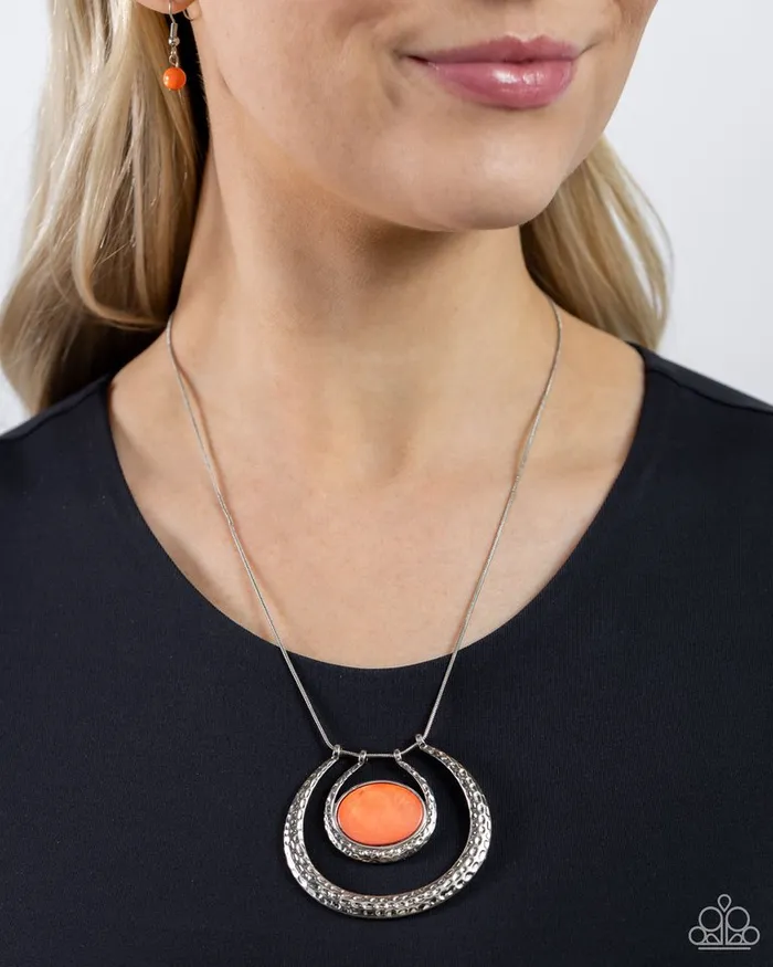 Paparazzi Jewelry Necklaces Paparazzi Necklace If the HORSESHOE Fits Orange