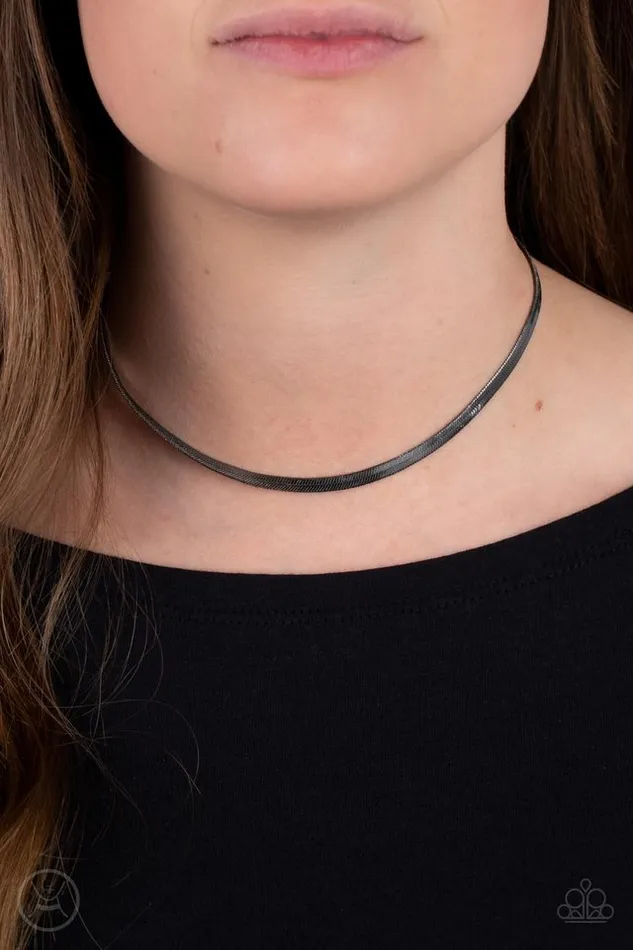 Paparazzi Jewelry Necklaces Paparazzi Necklace In No Time Flat Black