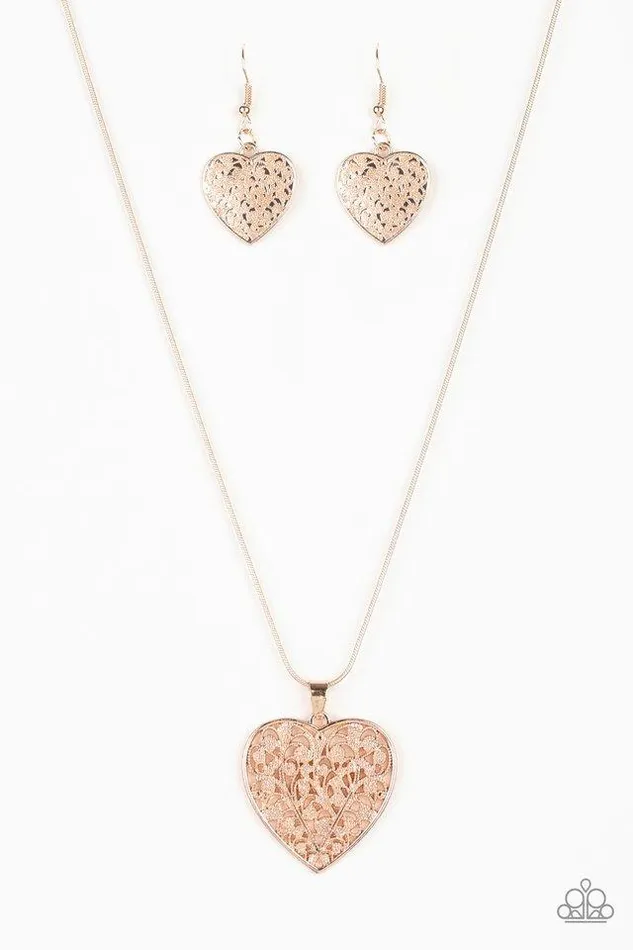 Paparazzi Jewelry Necklaces Paparazzi Necklace Look Into Your Heart Gold