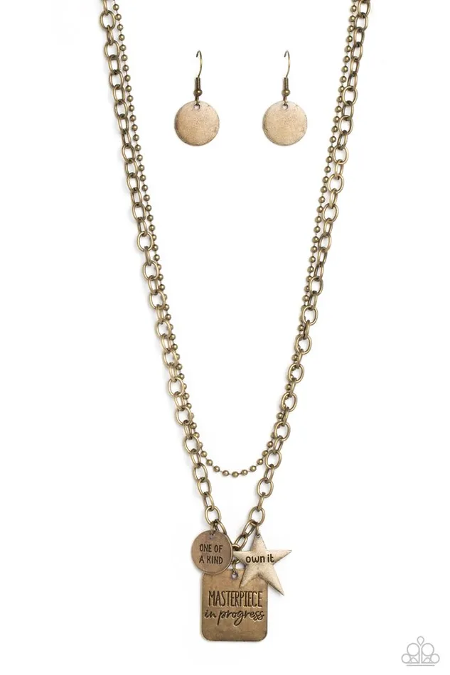 Paparazzi Jewelry Necklaces Paparazzi Necklace Masterpiece in Progress Brass