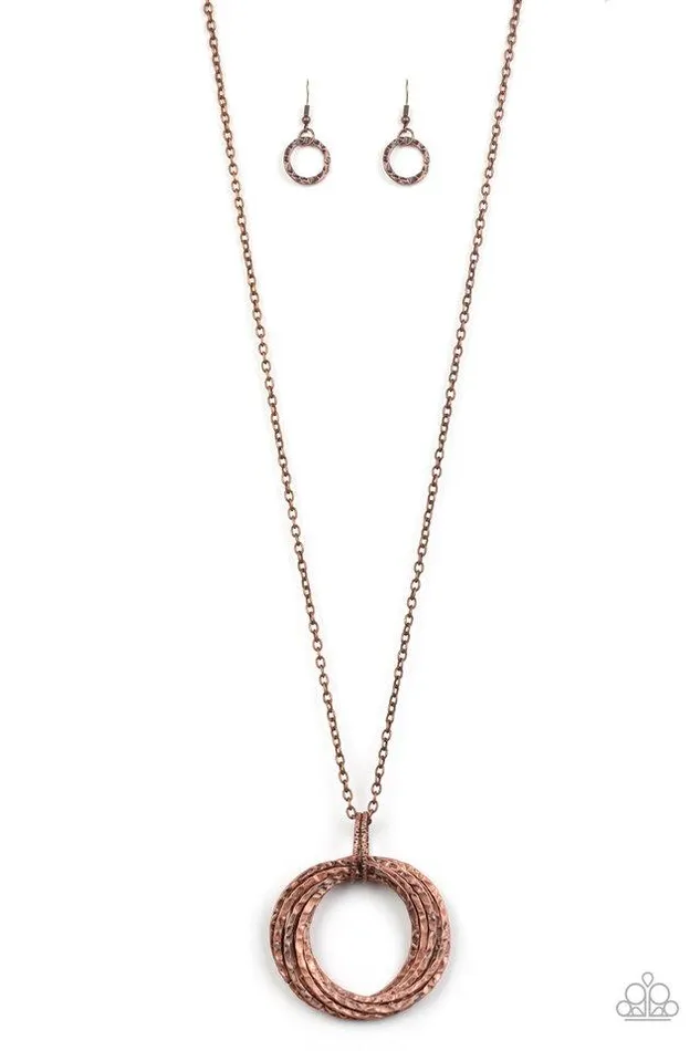 Paparazzi Jewelry Necklaces Paparazzi Necklace Metal Marathon Copper