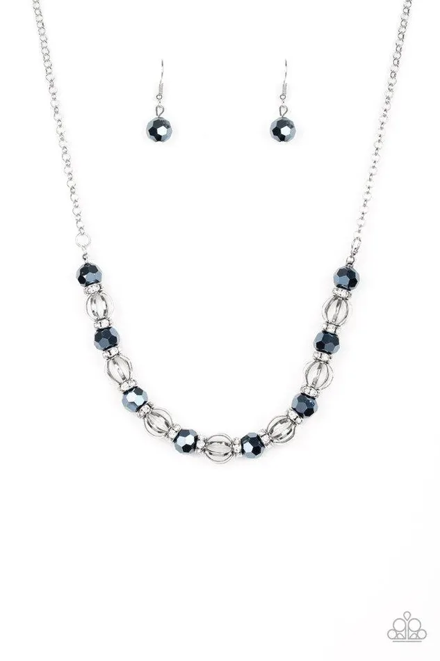 Paparazzi Jewelry Necklaces Paparazzi Necklace Metro Majestic Blue