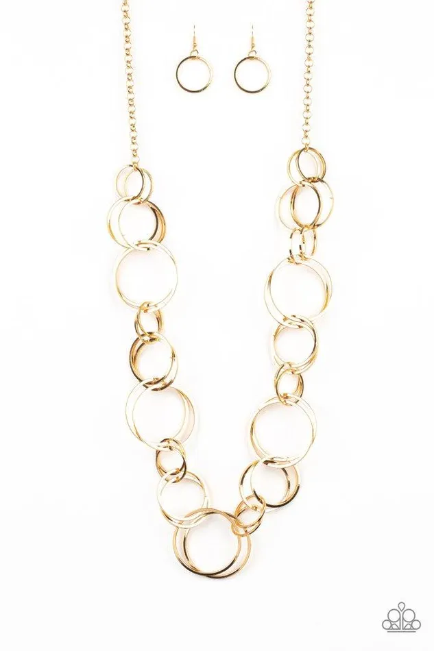 Paparazzi Jewelry Necklaces Paparazzi Necklace NaturalBorn RINGLEADER Gold