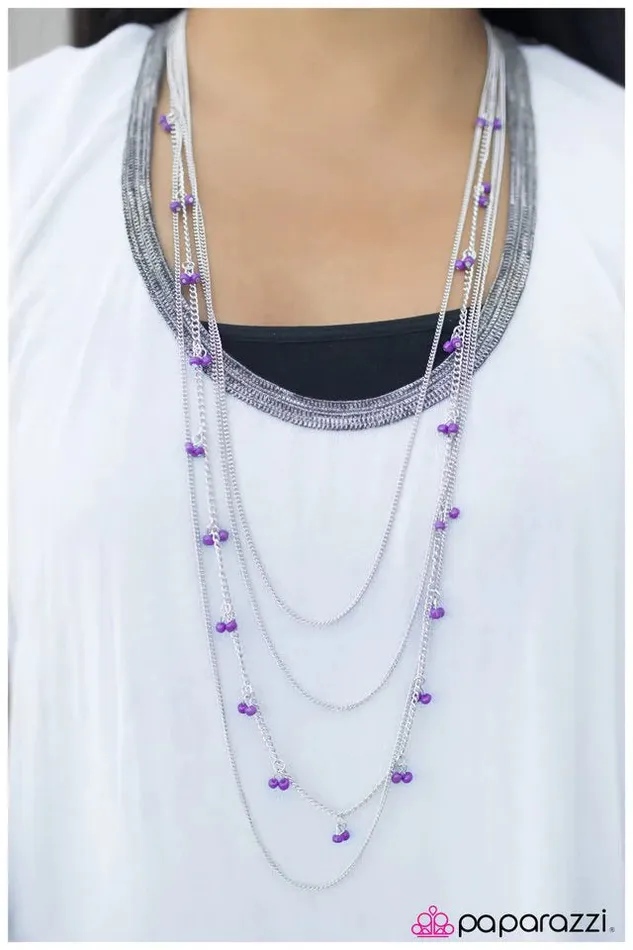 Paparazzi Jewelry Necklaces Paparazzi Necklace On Route 66 Purple