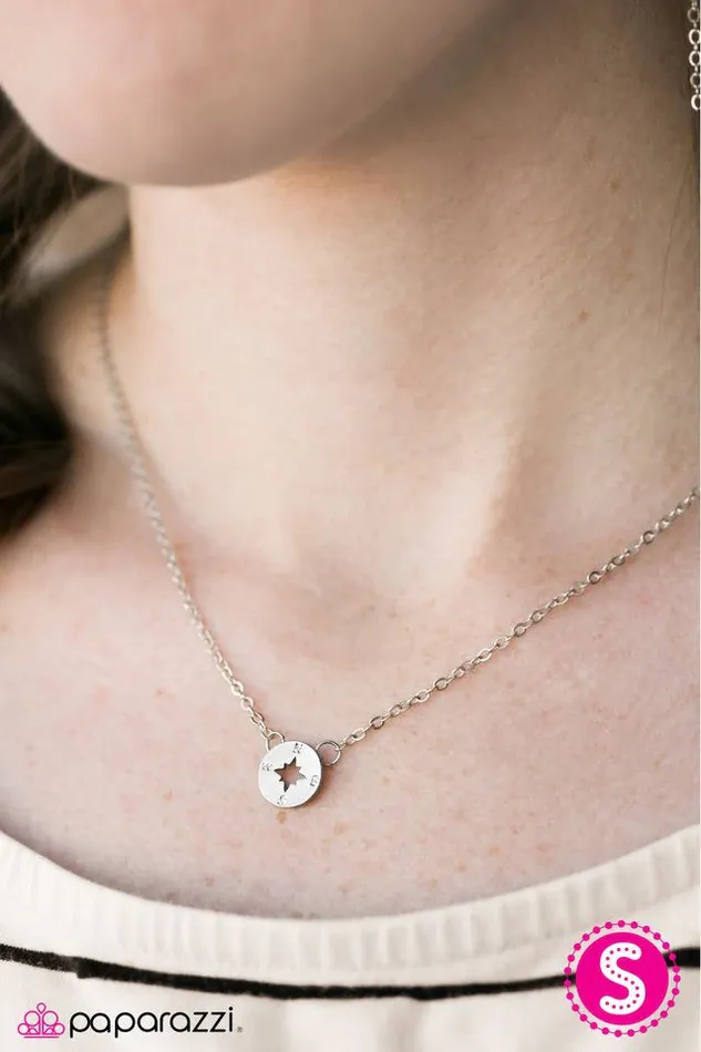 Paparazzi Jewelry Necklaces Paparazzi Necklace Point Me Home Silver