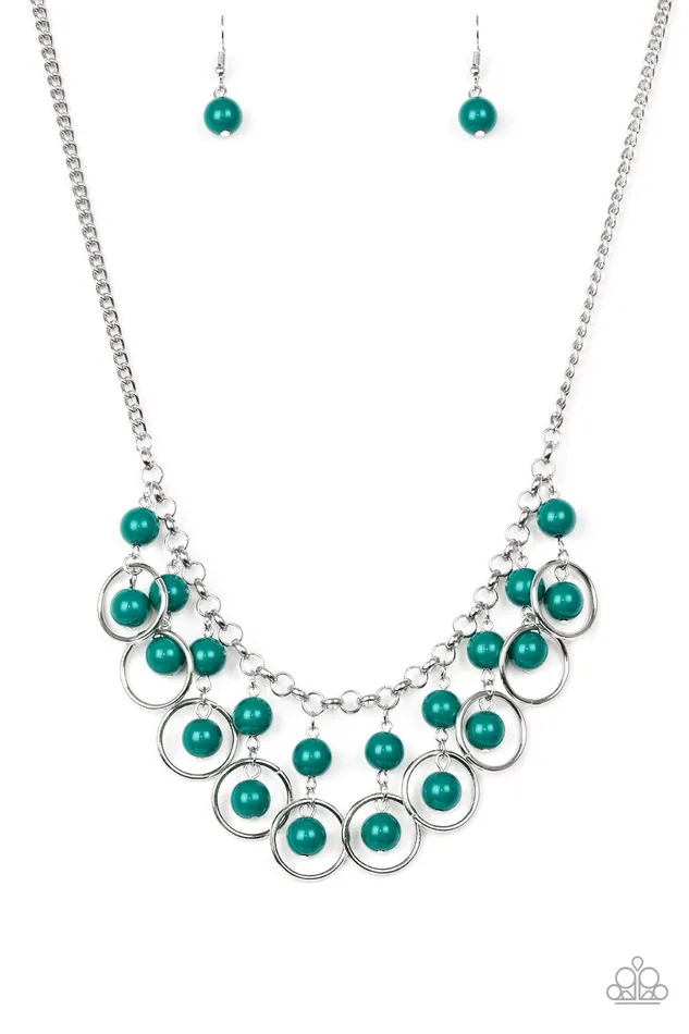Paparazzi Jewelry Necklaces Paparazzi Necklace Really Rococo Green