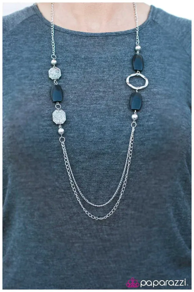 Paparazzi Jewelry Necklaces Paparazzi Necklace Right On Time Black