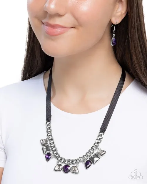 Paparazzi Jewelry Necklaces Paparazzi Necklace Sassy Salutation Purple