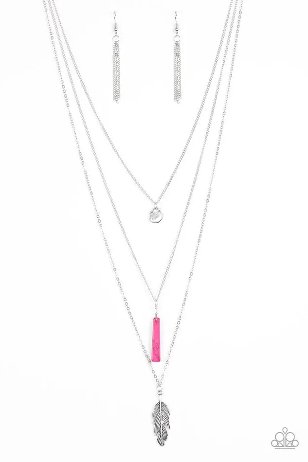 Paparazzi Jewelry Necklaces Paparazzi Necklace Soaring Eagle Pink