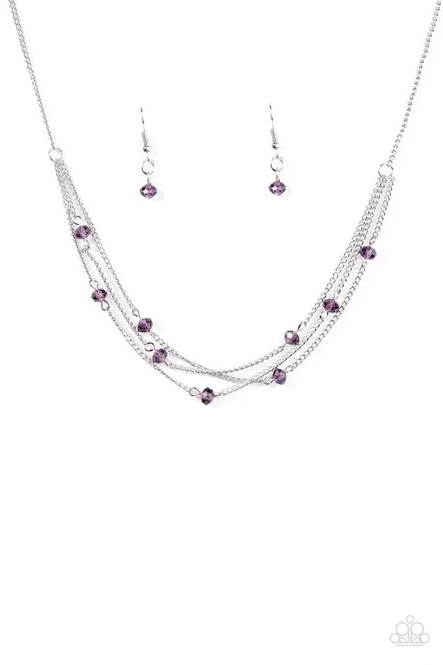 Paparazzi Jewelry Necklaces Paparazzi Necklace Sparkle Brilliantly Purple