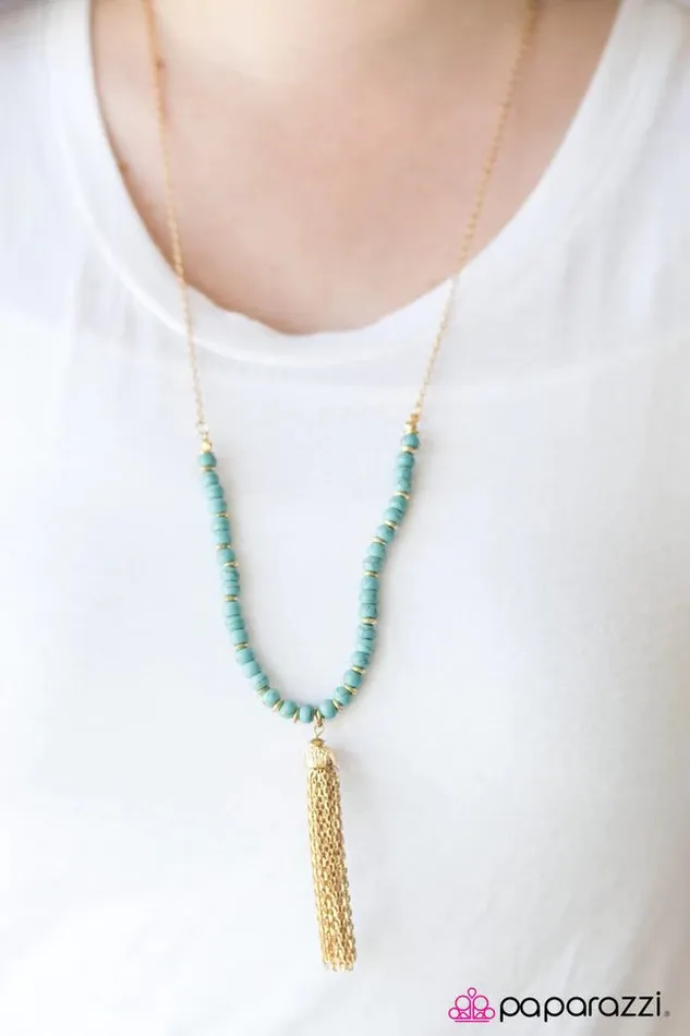 Paparazzi Jewelry Necklaces Paparazzi Necklace Stone Dwellers Blue