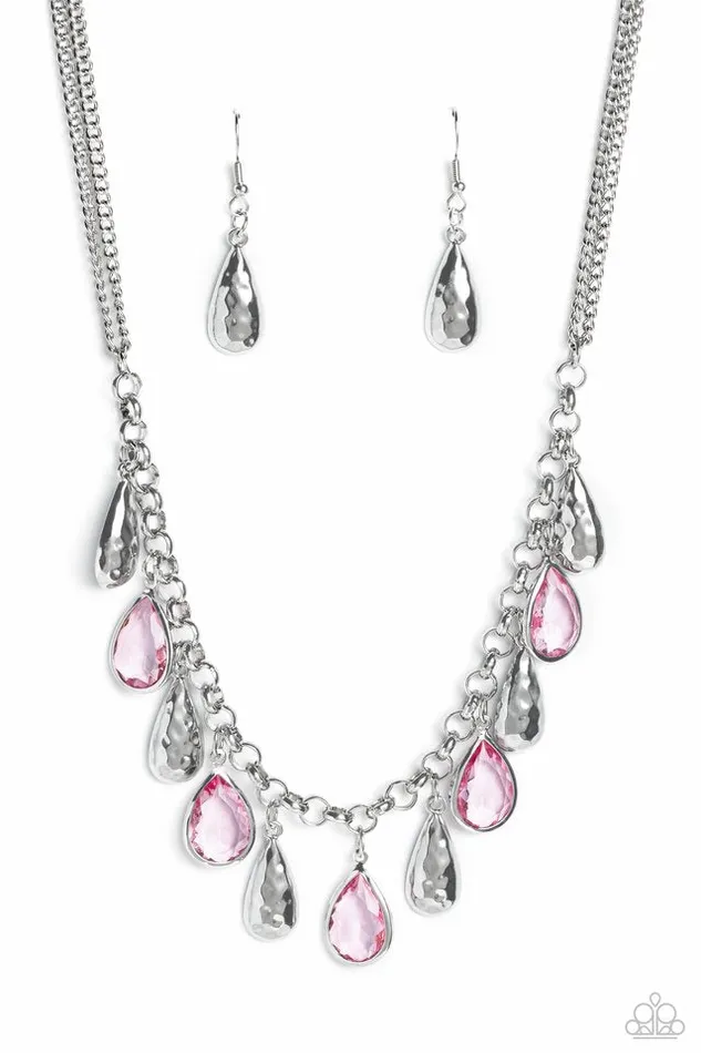 Paparazzi Jewelry Necklaces Paparazzi Necklace Teardrop Timbre Pink Paparazzi Jewelry Necklaces Paparazzi Necklace Teardrop Timbre Pink