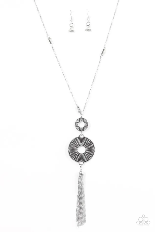 Paparazzi Jewelry Necklaces Paparazzi Necklace The WHEEL To Work Wonders Silver