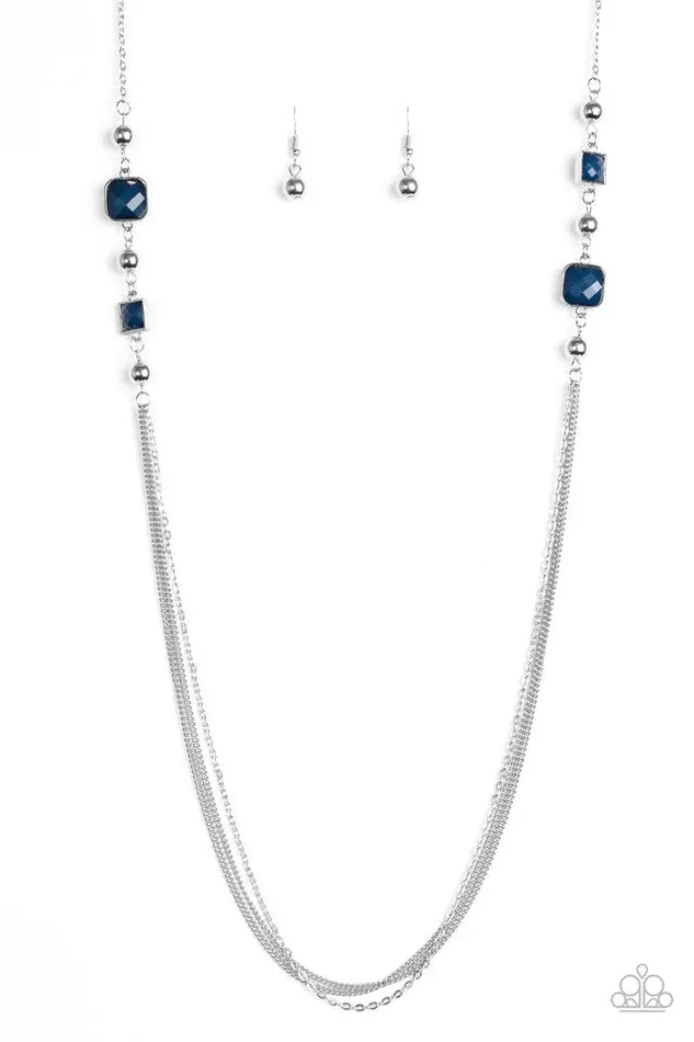 Paparazzi Jewelry Necklaces Paparazzi Necklace Times Square Treasure Blue