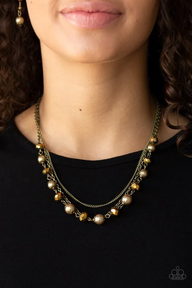 Paparazzi Jewelry Necklaces Paparazzi Necklace Tour de Demure Brass