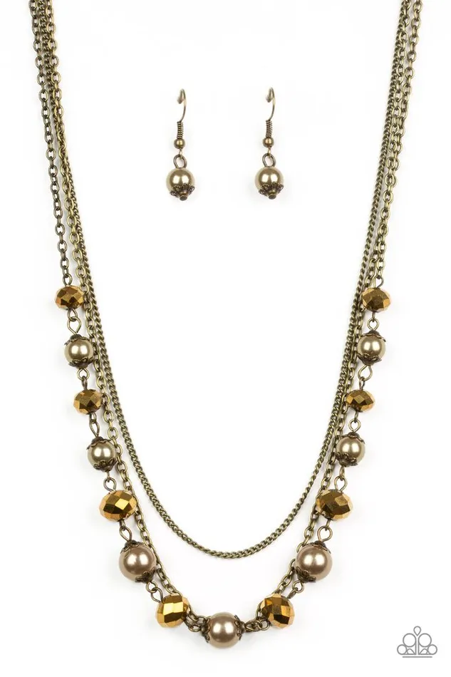 Paparazzi Jewelry Necklaces Paparazzi Necklace Tour de Demure Brass Paparazzi Jewelry Necklaces Paparazzi Necklace Tour de Demure Brass