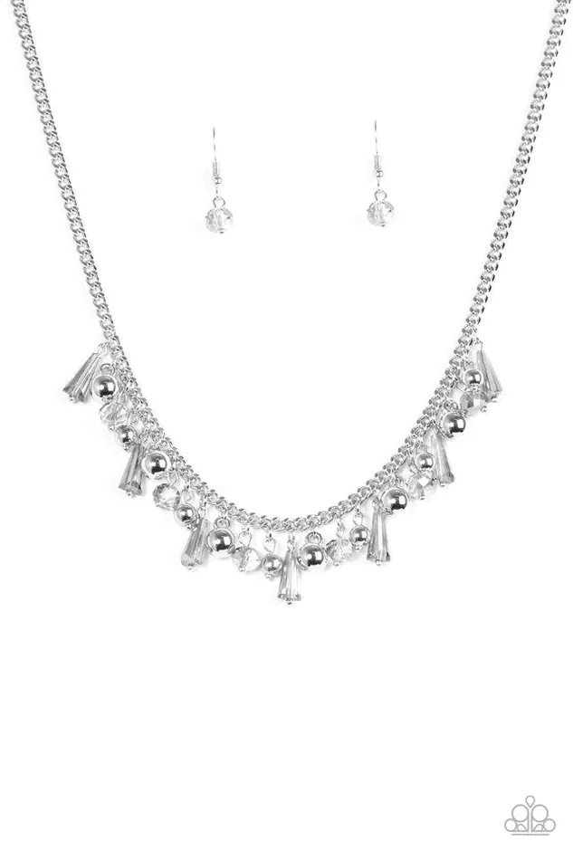 Paparazzi Jewelry Necklaces Paparazzi Necklace Twinkling Treasure Trove Silver