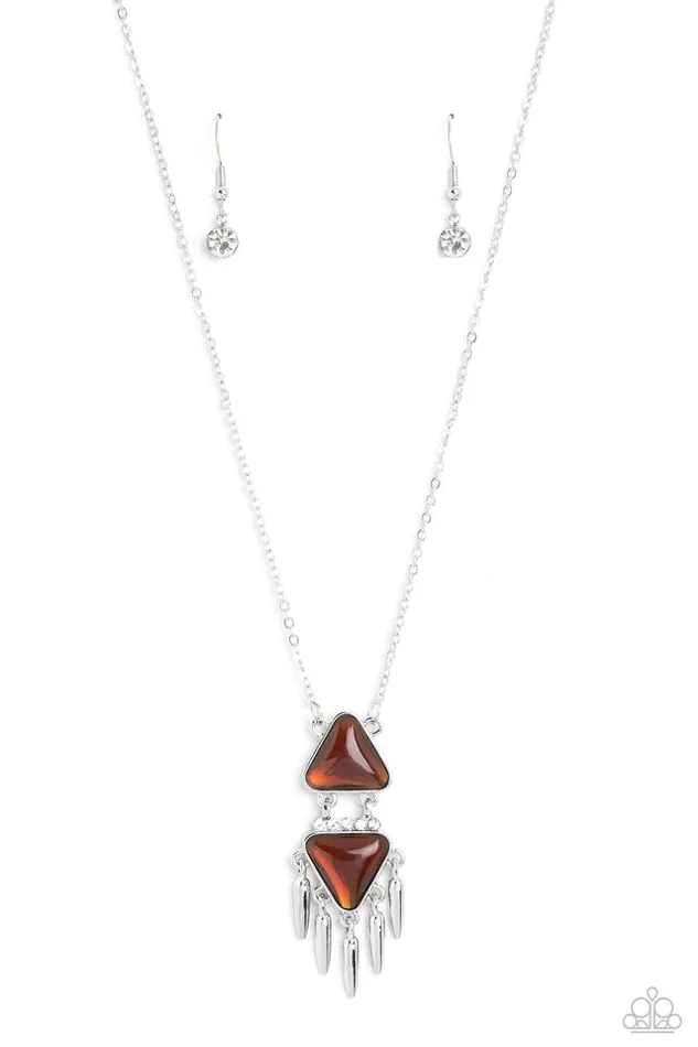 Paparazzi Jewelry Necklaces Paparazzi Necklace Under the FRINGE Brown Paparazzi Jewelry Necklaces Paparazzi Necklace Under the FRINGE Brown