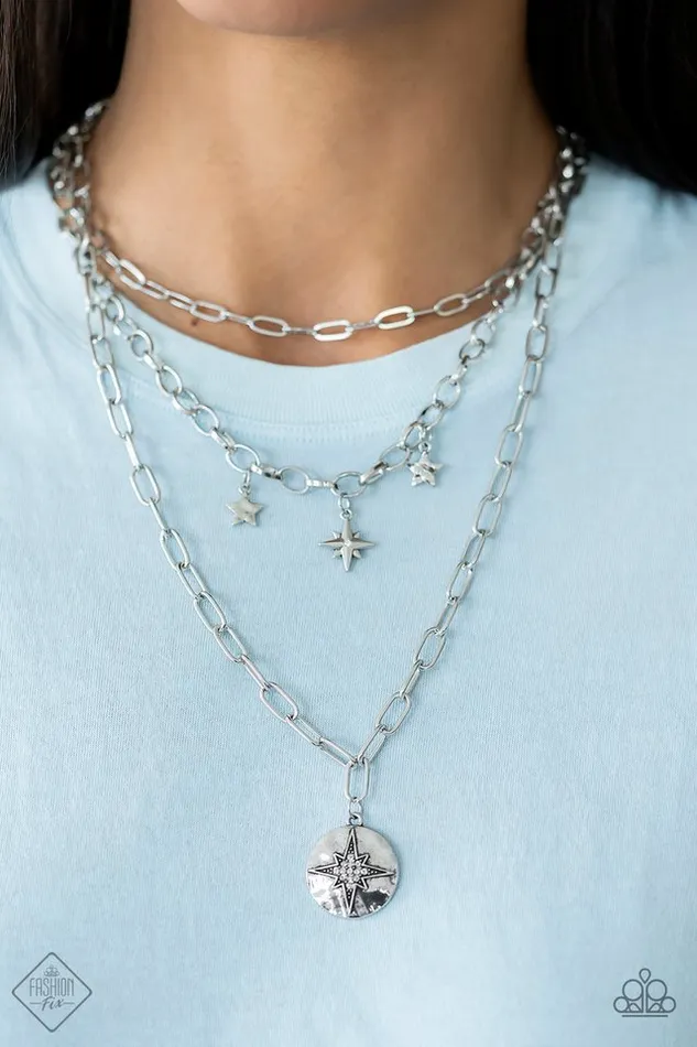 Paparazzi Jewelry Necklaces Paparazzi Necklace Under the Northern Lights White