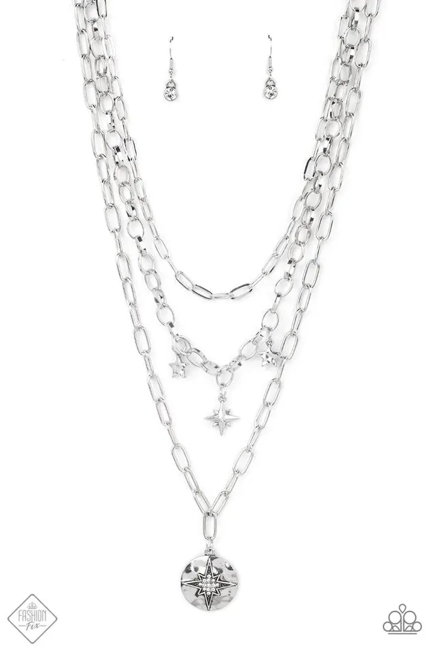 Paparazzi Jewelry Necklaces Paparazzi Necklace Under the Northern Lights White Paparazzi Jewelry Necklaces Paparazzi Necklace Under the Northern Lights White