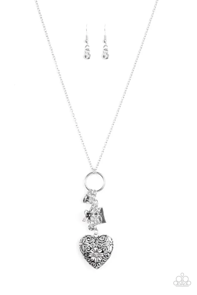 Paparazzi Jewelry Necklaces Paparazzi Necklace Vintage Valentine Silver