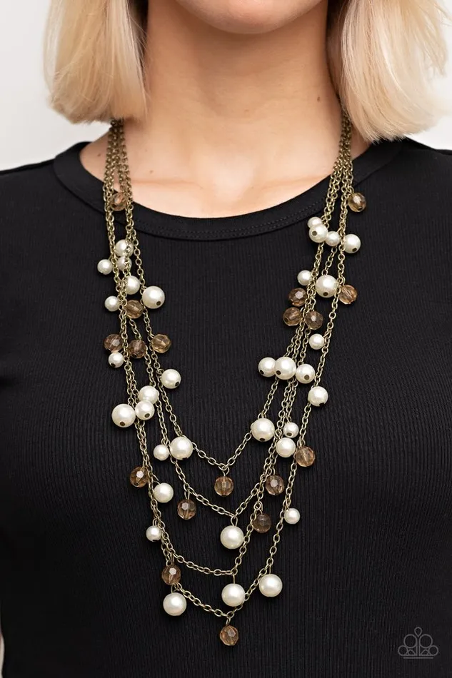Paparazzi Jewelry Necklaces Paparazzi Necklace Vintage Virtuoso Brass