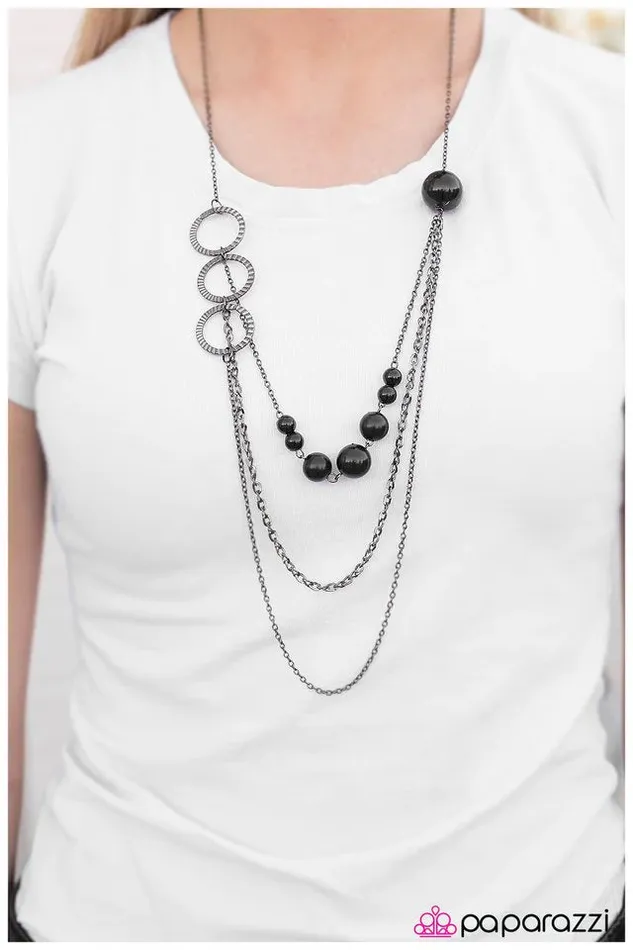 Paparazzi Jewelry Necklaces Paparazzi Necklace Youre CRIMPING My Style Black