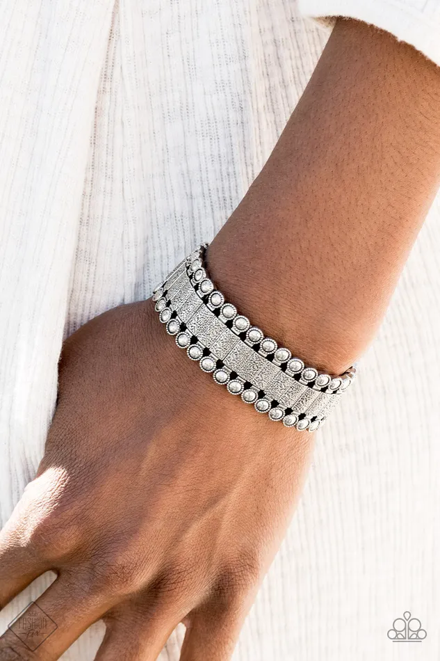 Paparazzi Jewelry Paparazzi Bracelet Fashion Fix Aug2020 Rustic Rhythm Silver Bracelets