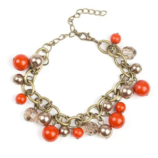 Paparazzi Jewelry Paparazzi Bracelet Grit and Glamour Orange Bracelets