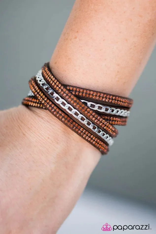 Paparazzi Jewelry Paparazzi Bracelet Put On Your Game Face Brown Bracelets