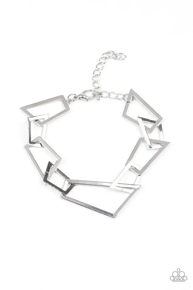 Paparazzi Jewelry Paparazzi Bracelet Shattered Shine Silver Bracelets