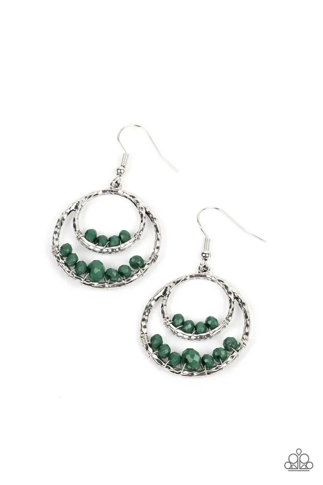 Paparazzi Jewelry Paparazzi Earring Bustling Beads Green Earrings Paparazzi Jewelry Paparazzi Earring Bustling Beads Green Earrings