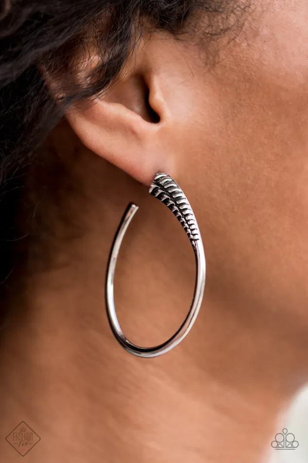 Paparazzi Jewelry Paparazzi Earring Fashion Fix April 2021 Fully Loaded Silver Earrings