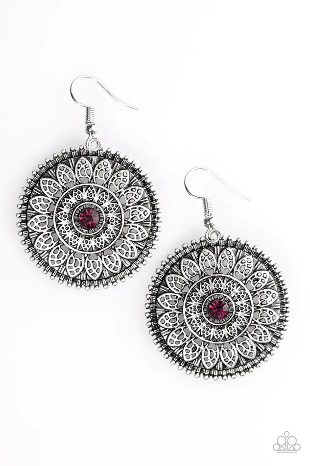 Paparazzi Jewelry Paparazzi Earring Garden Flower Purple Earrings