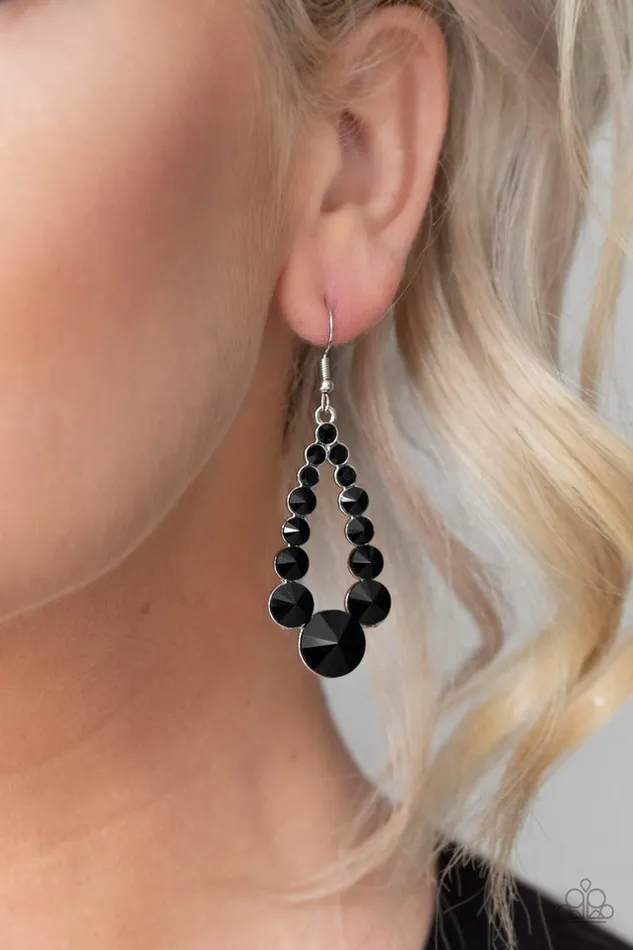 Paparazzi Jewelry Paparazzi Earring Here GLOWS Nothing Black Earrings