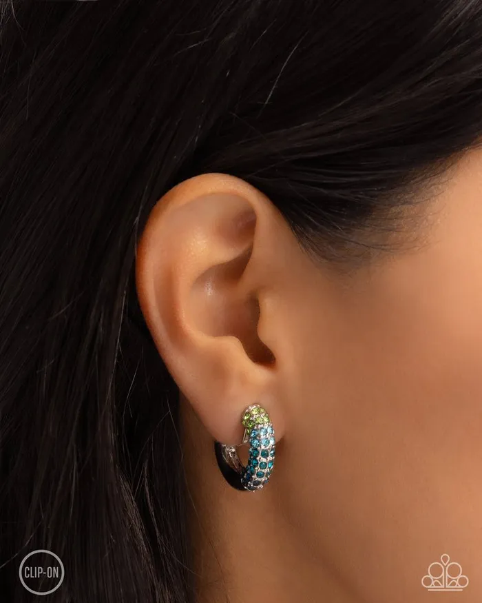 Paparazzi Jewelry Paparazzi Earring Ombr Observer Blue Earrings