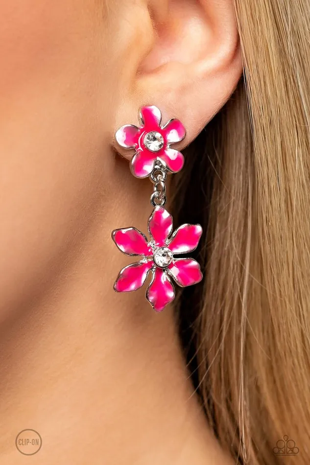 Paparazzi Jewelry Paparazzi Earring Transparent Talent Pink Earrings