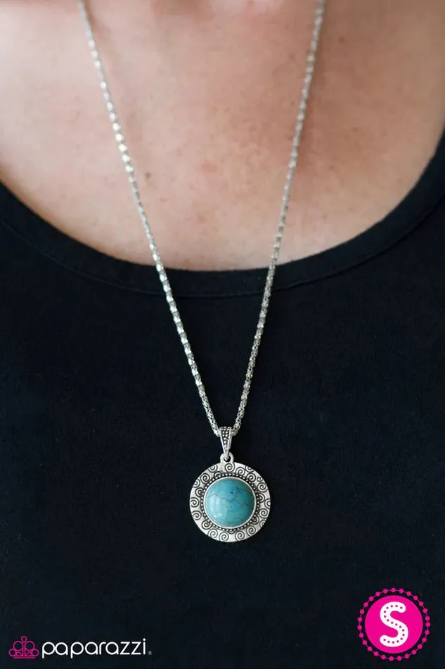 Paparazzi Jewelry Paparazzi Necklace Born To Roam Blue Necklaces